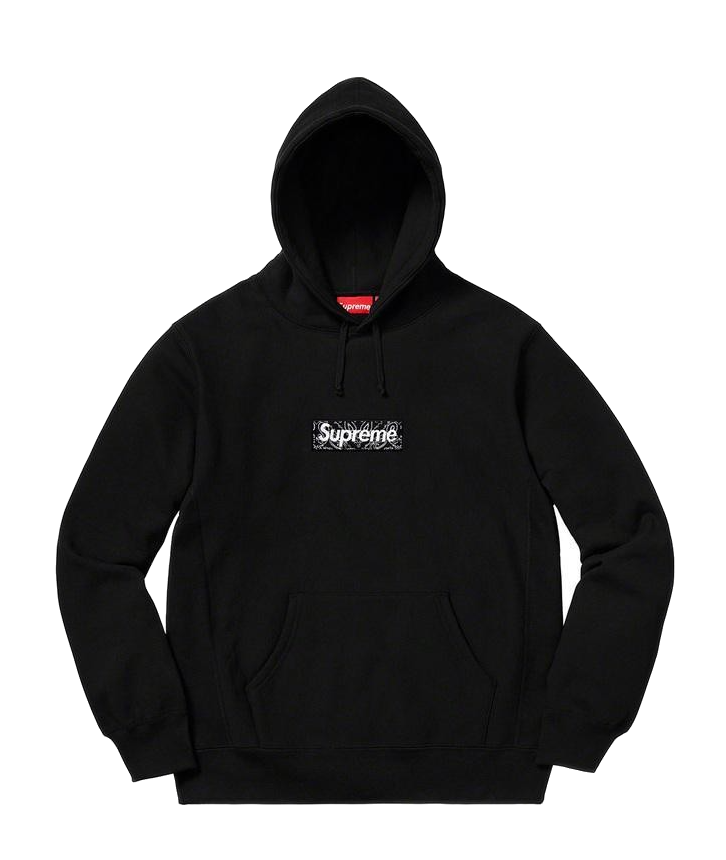 Supreme Bandana Box Logo Hooded Sweatshirt Black Don Exclusive