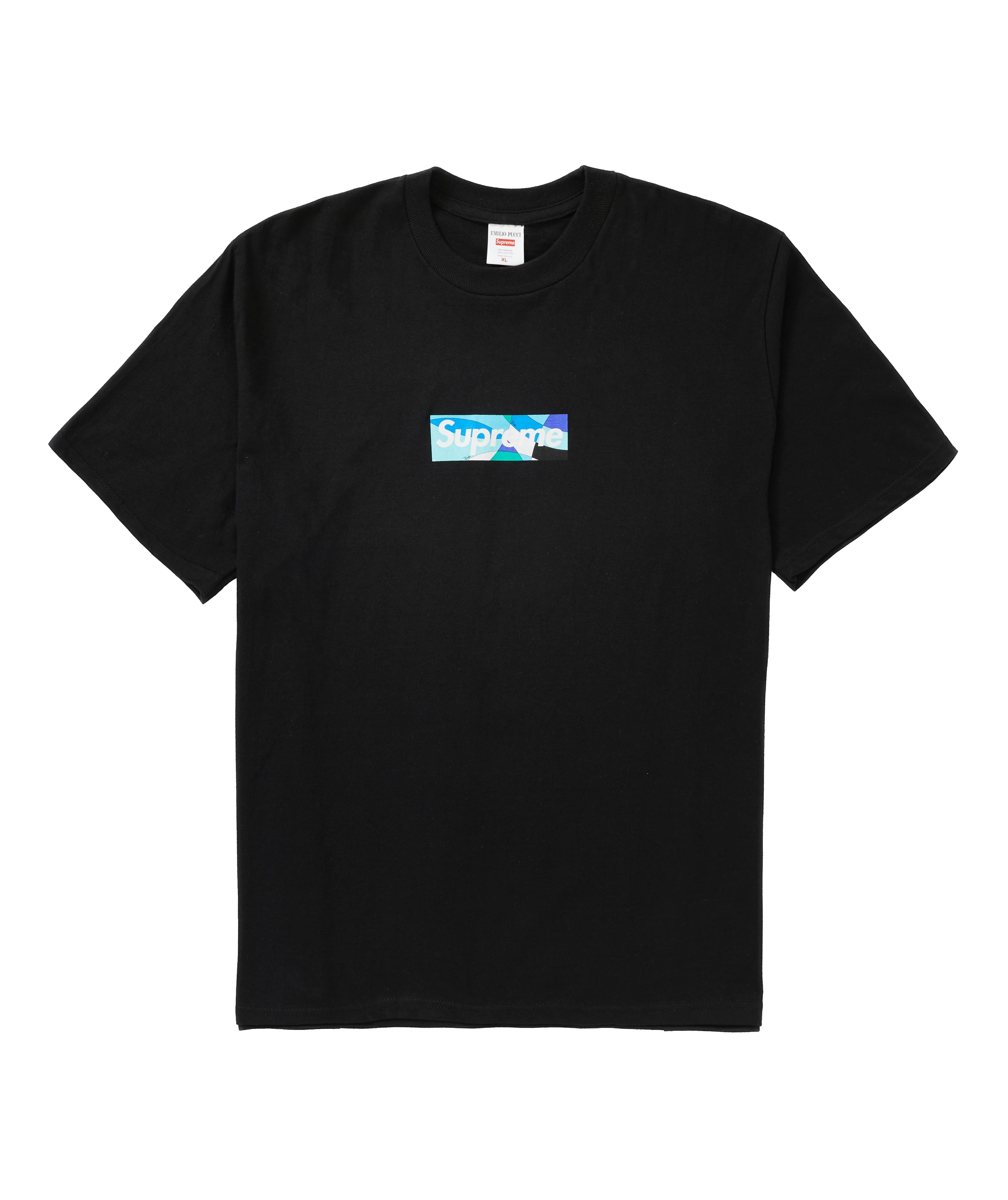 Supreme Emilio Pucci Box Logo Tee Black/Blue - Don Exclusive