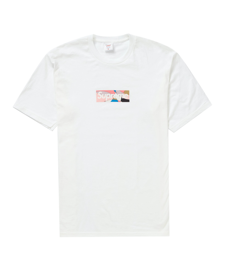 White supreme box logo shirt sales